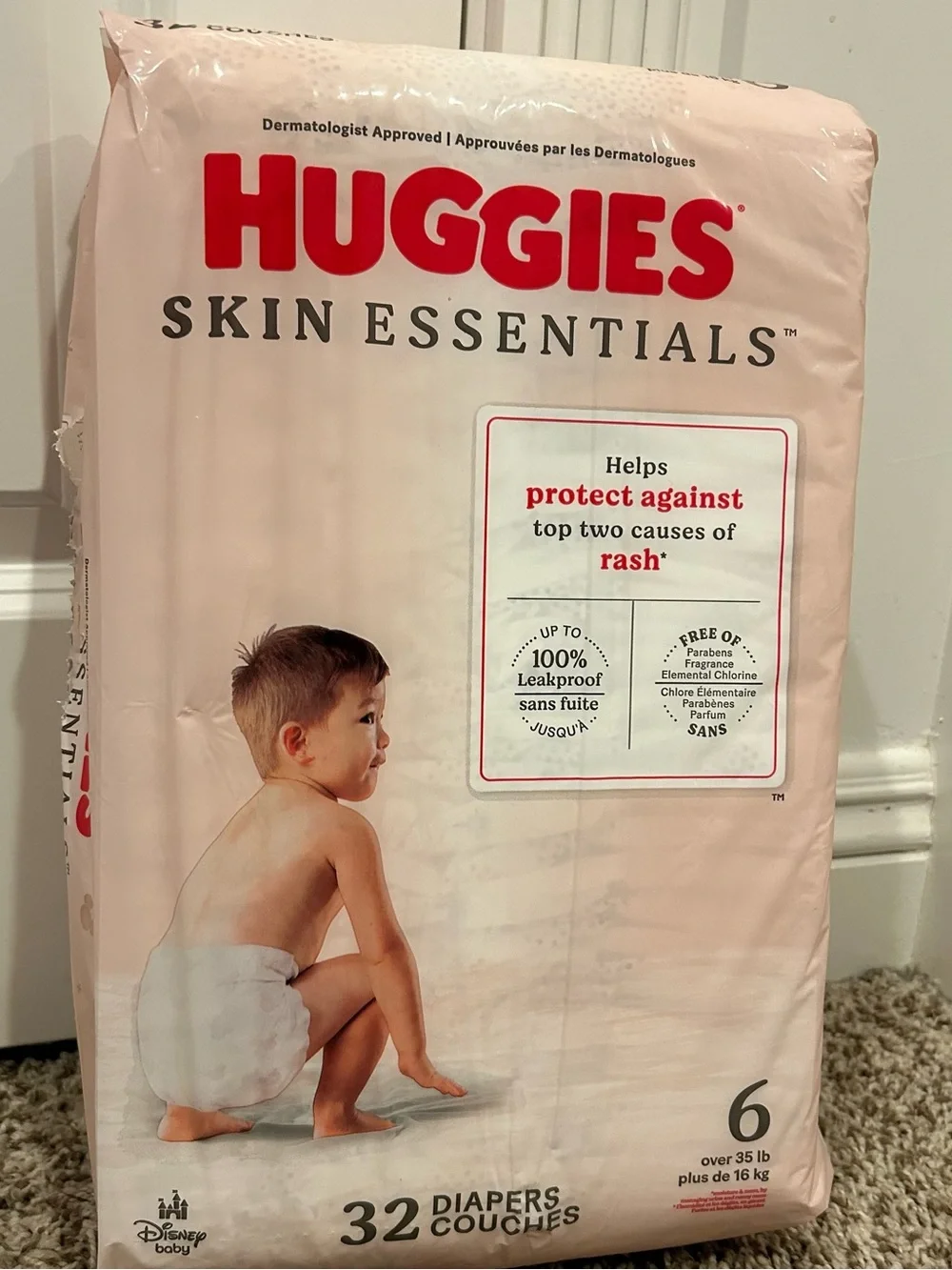 Huggies Skin Essentials Diapers Size 6 (32 Count)